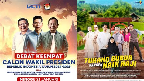 Jadwal Acara RCTI Minggu 21 Januari 2024 Tayang Debat Keempat Cawapres