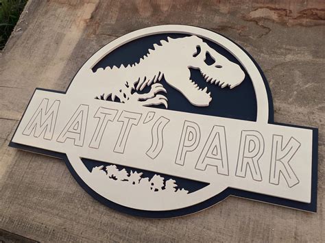 Jurassic Park plaque de porte inscription personnalisé Etsy