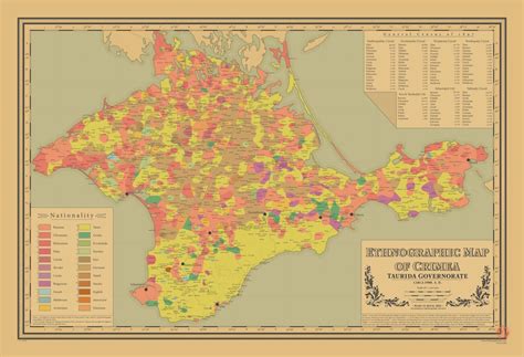 Ethnographic Map Of Crimea Circa 1900 Maps On The Web