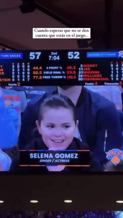 Selena At New York Knicks Vs Oklahoma City Thunder Basketball Game