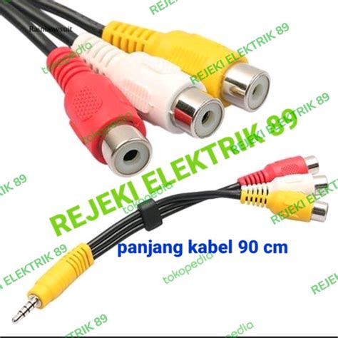 Jual Kabel Jack Mm Garis To Rca Av F Cm Female Kota Bekasi