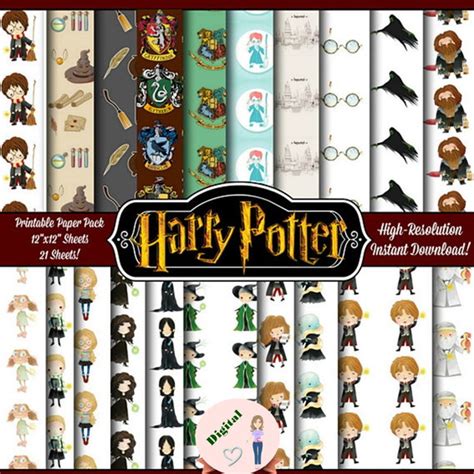 Kit Scrapbook Digital Harry Potter Elo7 Produtos Especiais