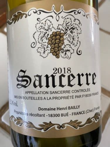 Domaine Henri Bailly Sancerre Vivino France