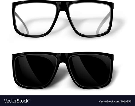 Black glasses Royalty Free Vector Image - VectorStock