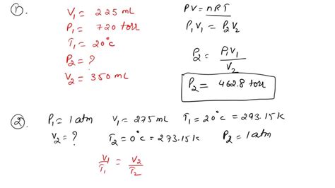 SOLVED 1 A Sample Of Gas Occupies A Volume Of 145mL At 560 Torr And