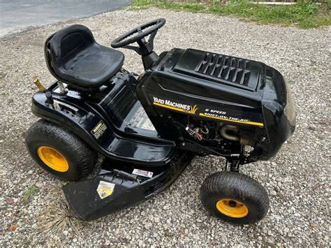 38″ Mtd Yard Machines Riding Lawn Tractor 6 Speed Runs Good Lawn Mowers For Sale And Mower