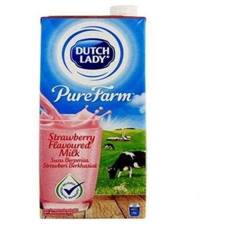 Dutch Lady Uht Strawberry Flavoured Milk 1l Shopee Singapore