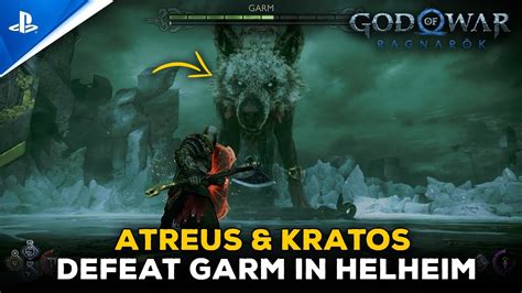 God Of War Ragnarok Kratos And Atreus Defeat Garm In Helheim Youtube