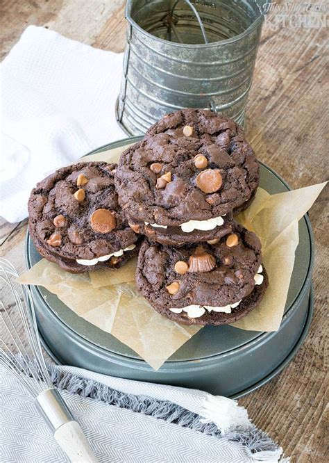 Chocolate Peanut Butter Overload Sandwich Cookies Recipe