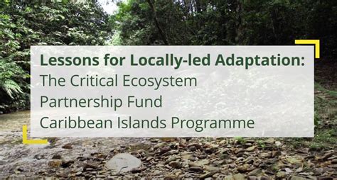 Lessons For Locally Led Adaptation The Cepf Caribbean Islands