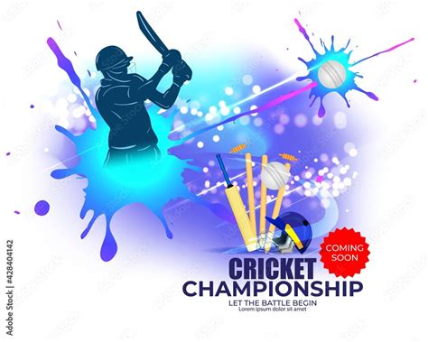 vector illustration for cricket championship league, cricket tournament, concept background for ...