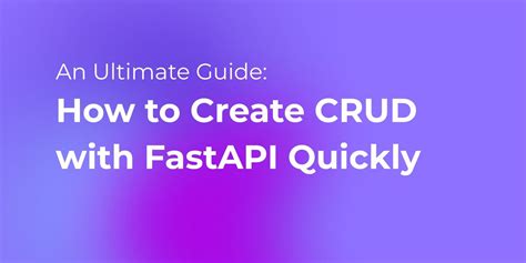 Build A Crud Api Using Fastapi Python And Sqlite For New Off