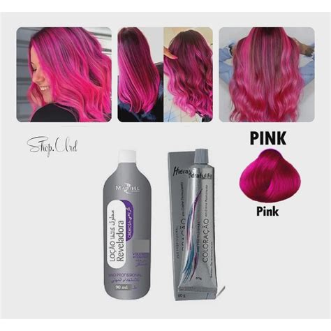 Kit 01 Coloração Pink Rosa 1 Tinta Cabelo Mairibel 1 ox 90ml Submarino