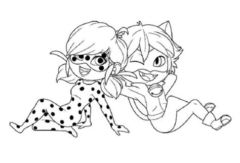 Dibujos De Ladybug Y Cat Noir Para Colorear Descargar E Imprimir