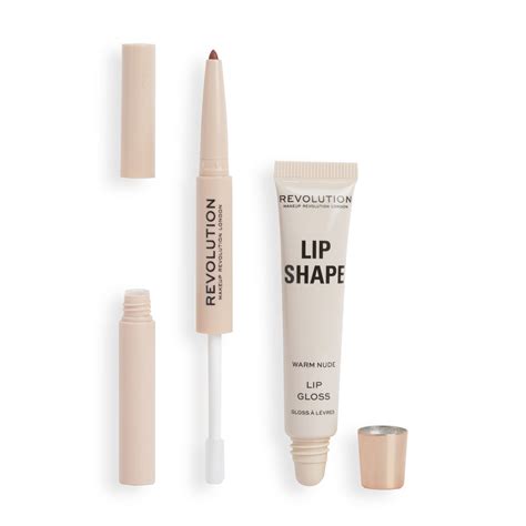 Makeup Revolution Lip Shape Kit Warm Nude Revolution Beauty