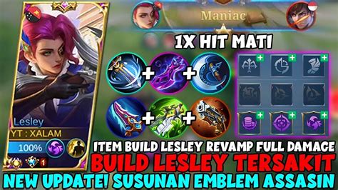 New Update Set Emblem Assasin Dan Item Build Lesley Revamp Tersakit