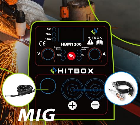 Hitbox Mig Welder Semi Automatic V V Inverter Tig Argon Arc Gas