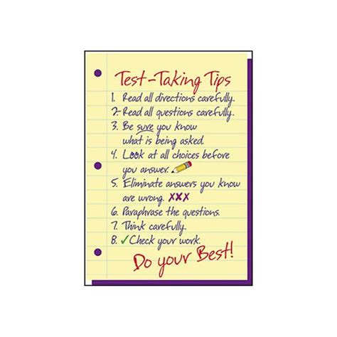 Test - Taking Tips Chart | Classroom decorations, Test taking, Classroom