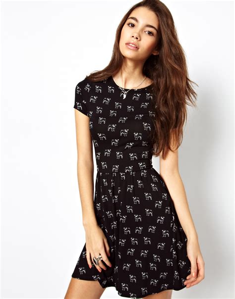 Pretties Closet Asos Skater Dress With Pug Print