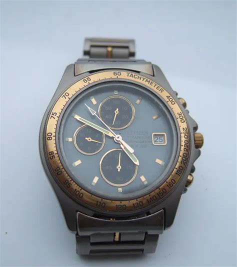 Citizen Chronograph 0510 C50707 Ta Titanium Wr 100 Vintage Rar Eur 7900 Picclick De