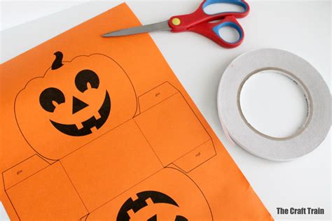 Halloween Paper Pumpkin Basket Printable Dunamai