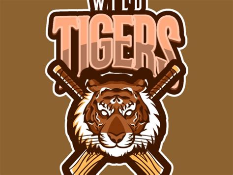 Placeit Cricket Team Logo Template Featuring An Aggressive Tigers Face