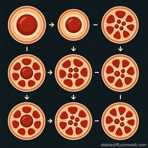 Mitosis Cell Cycle Visualization | Stable Diffusion Online