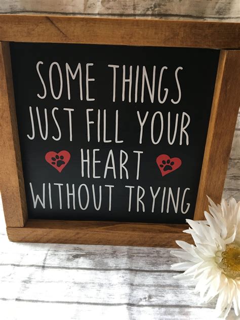 Some Things Just Fill Your Heart Without Trying Framed Wood Etsy