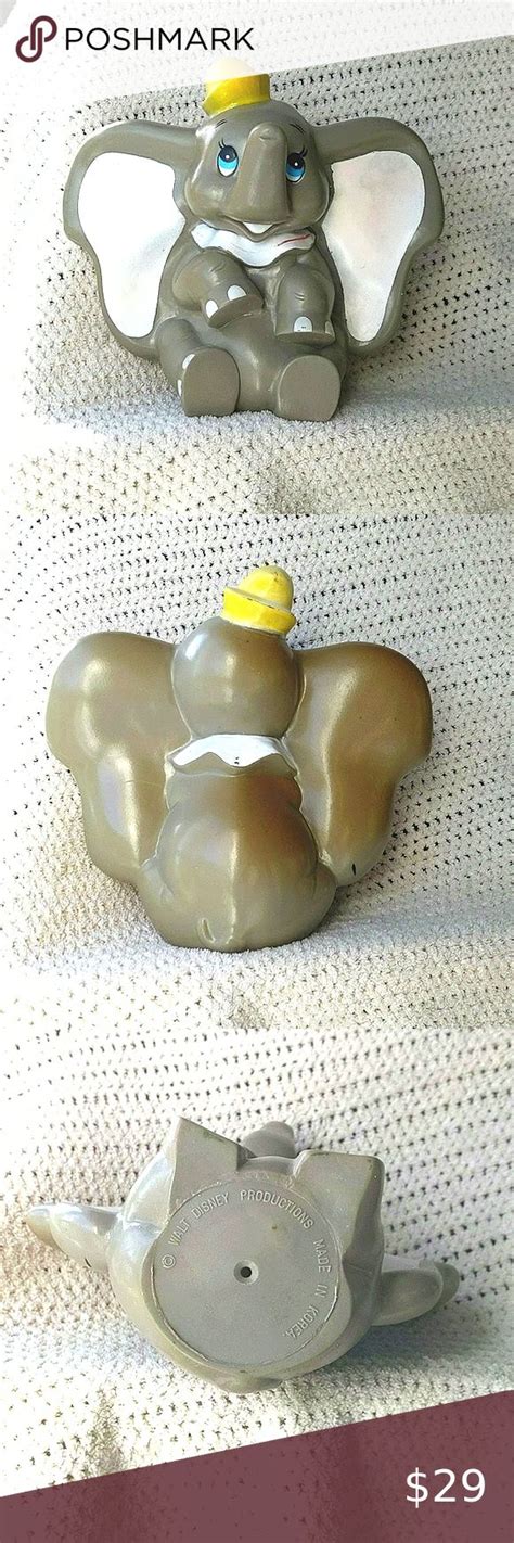 Vintage Walt Disney Productions DUMBO Rubber Squeaky Toy Made In Korea