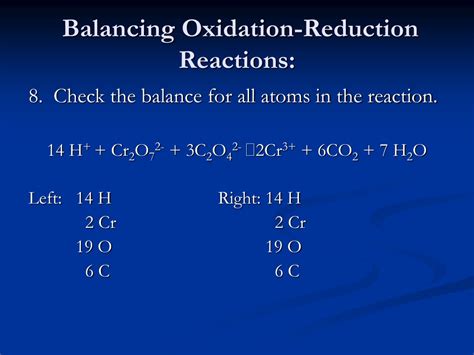 Ppt Balancing Oxidation Reduction Reactions Powerpoint Presentation Free Download Id9442421