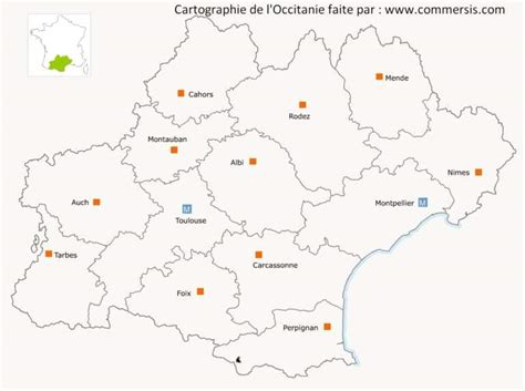 Les treize départements qui composent la région Occitanie