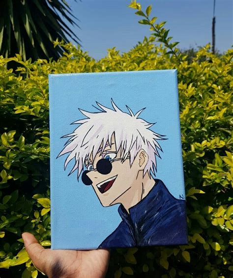 Gojo Satoru Anime Canvas Painting Anime Canvas Art Cute Canvas