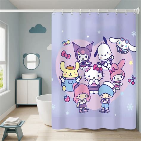 Sanrios Kuromi Mymelody Cinnamoroll Kawaii Anime Cartoon Bathroom