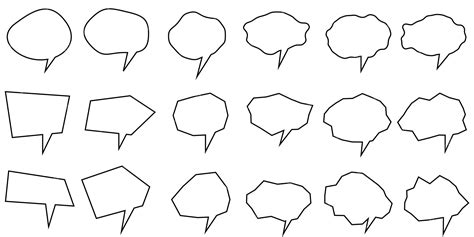 Premium Vector Set Of Bubble Chat Speech Bubble Comic Dialogue Line