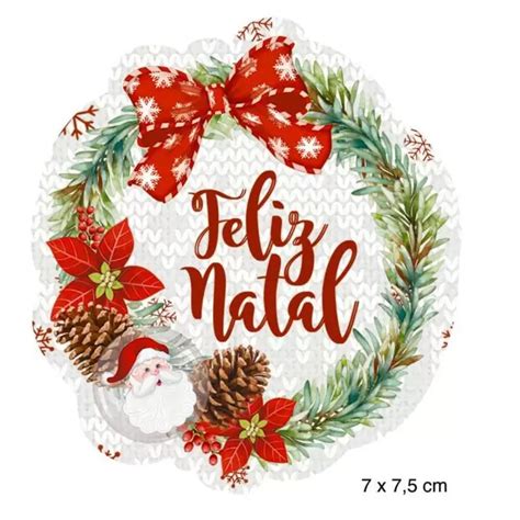 Aplique Em Papel E MDF Litoarte Guirlanda Feliz Natal