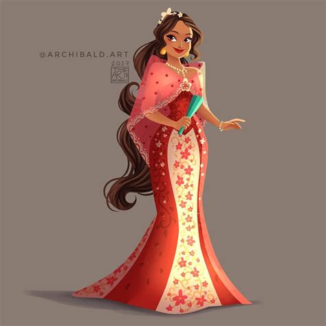 Disney Princesses x 🇵🇭: Elena . . . Elena wears a Maria Clara Dress ...