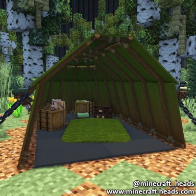 Tent with Interior I - Minecraft-Heads.com