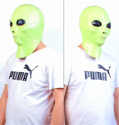 Alien Mask Alien Latex Mask For Adult Glow In The Dark Ufo Alien