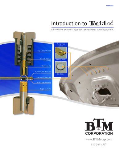 Lance N Loc® Clinch Tooling Btm Europe Blechverb Gmbh Pdf Catalogs