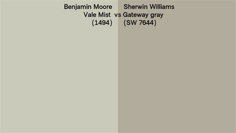 Benjamin Moore Vale Mist 1494 Vs Sherwin Williams Gateway Gray Sw