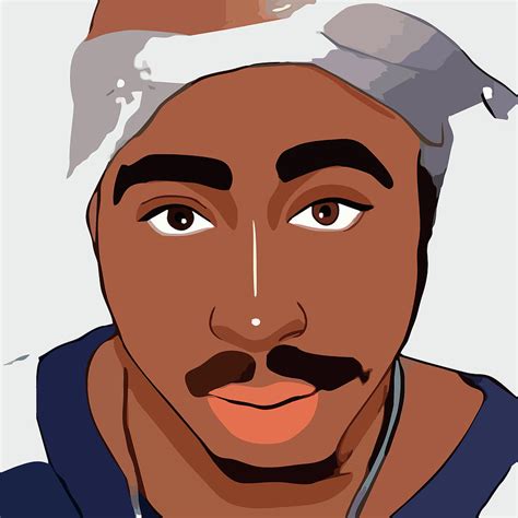 Tupac Shakur Cartoon Portrait 1 Digital Art by Ahmad Nusyirwan - Fine ...