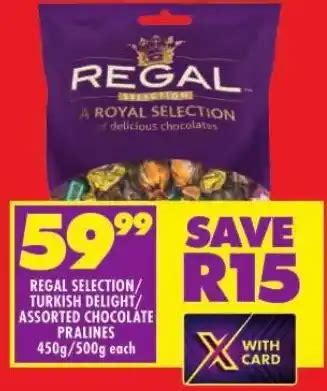 REGAL TURKISH DELIGHT ROYAL SELECTION OF DELICIOUS ASSORTED CHOCOLATE