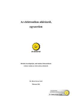 Az elektronikus aláírásról egyszerűen az elektronikus al 225 237 r