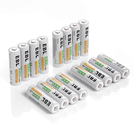 Ebl Lot Aa Aaa Rechargeable Batteries Mah Mah Mah Mah Ni