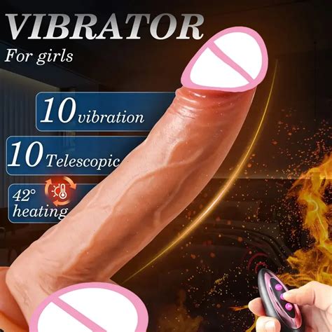 Vibrador De Aquecimento Telesc Pico Realista Para Mulheres Penetra O Do