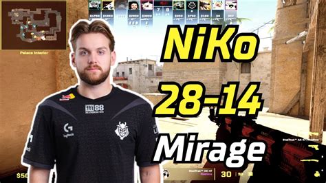 CS2 POV NiKo 28 14 Mirage FACEIT Ranked March 6 2024 Cs2