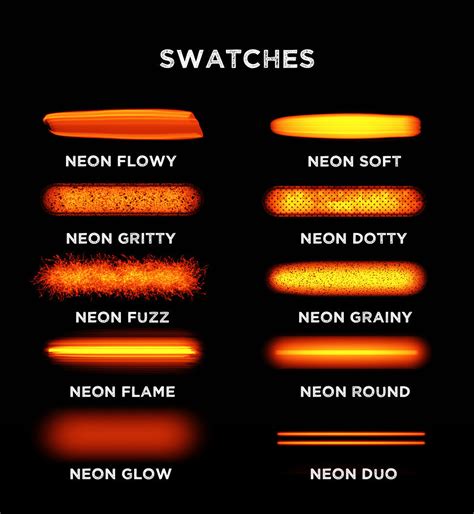 Procreate Neon Light Brushes By Seamless Team Thehungryjpeg