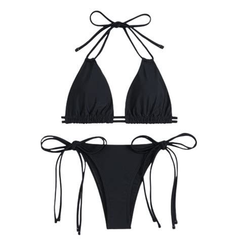 SWSMCLT Women S Two Piece Bikini Set String Beach Ruched Padded Brazilian Spandex Swimsuit