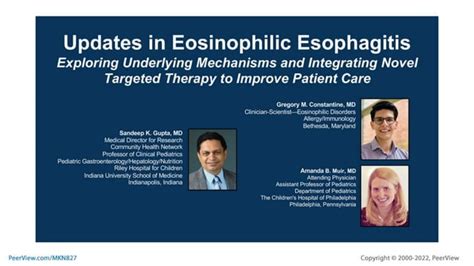 Updates In Eosinophilic Esophagitis Exploring Underlying Mechanisms