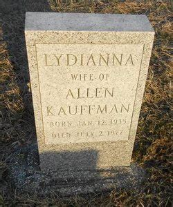 Lydianna Troyer Kauffman M Morial Find A Grave